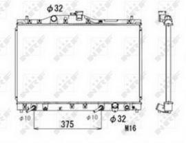 NRF 53675 - RADIADOR HONDA LEGEND II 3.2 24V A/T