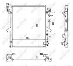 NRF 53909 - RADIADOR MITSUBISHI L200 2.5 DID A/T
