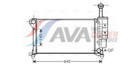 AVA QUALITY FTA2335 - RADIADOR PANDA 1.2
