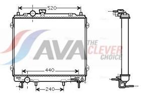 AVA QUALITY HY2115 - RADIADOR TERRACAN 3.5 I AUT."02-