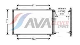 AVA QUALITY PE5191 - CONDENSADOR PEUGEOT 206