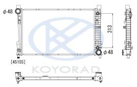 KOYO PL412919R - RAD. MERCEDES W203 C/SLK Series 2.5/3.0/2.2 CDi M/A 09/00-.