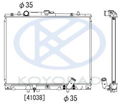 KOYO PL030696 - RADIADOR MITSUBISHI MONTERO SPORT/L200 K74