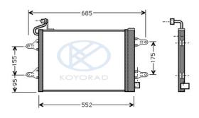 KOYO CD451225C - COND. Cordoba / Ibiza / Fabia / Roomster / Polo IV 09/01-