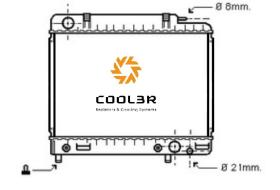R.D. ME070 - RADIADOR MERCEDES 200/300 (123) A/T