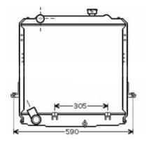R.D. TO185 - RADIADOR TOYOTA DYNA 150 95-99 METALICO