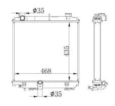 R.D. TO213 - RAD. TOYOTA DYNA 100/150  ALUMINIO - PLASTICO