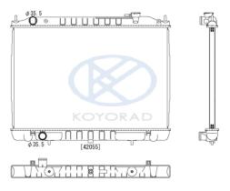 KOYO PL022602 - RADIADOR NISSAN NAVARA D22 2.5DI