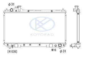 KOYO PL010673 - RADIADOR TOYOTA RAV4 2.0 16V `94-00