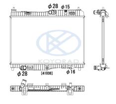 KOYO PL322528 - RADIADOR FORD FIESTA VI-TOURNEO A/T