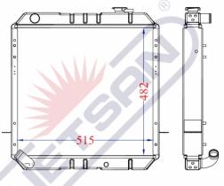 R.D. 15234217 - RADIADOR TOYOTA DYNA 150 87-95 LY61 METALICO