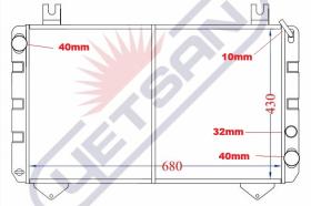 R.D. 15312303 - RADIADOR FORD TRANSIT 77-86  METALICO
