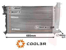 R.D. 10232608A - RADIADOR CITROEN ZX/PEUGEOT 306 2.0 16V