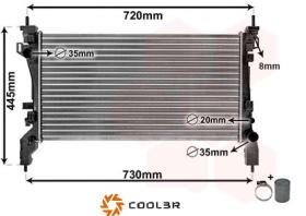 R.D. 10239108A3 - RADIADOR FIAT FIORINO/BIPPER/NEMO HDI