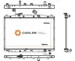 R.D. 1417318 - RADIADOR HONDA FRV 1.7