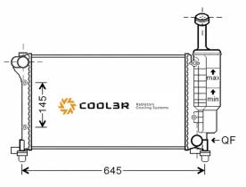 R.D. 103004085 - RADIADOR FIAT PANDA 1.1-1.2