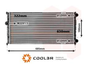 R.D. 106713084 - RADIADOR SEAT IBIZA II-CORDOBA-VW GOLF III