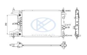 KOYO PL312395 - RADIADOR OPEL ASTRA J A/T