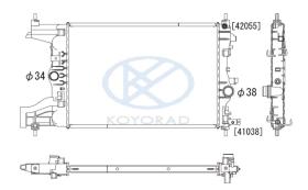 KOYO PL462704 - RADIADOR OPEL ASTRA J