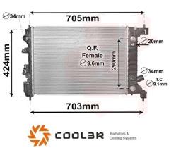 R.D. 1025B1087 - RADIADOR CHEVROLET AVEO '11-