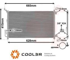 R.D. 102707K8C1 - CONDENSADOR NISSAN MICRA K12-JUKE