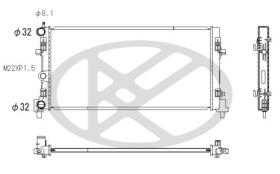 KOYO PL453424 - RADIADOR SEAT IBIZA/VW POLO `08-