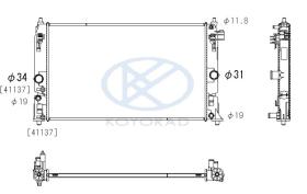 KOYO PL013834 - RADIADOR TOYOTA YARIS 1.5 HYBRID.