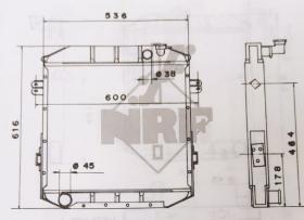 R.D. 9289 - RADIADOR NISSAN EBRO D150/350 - PERKINS