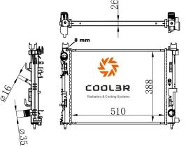 R.D. 1885119 - RADIADOR DACIA DUSTER-LODGY-DOKKER/RENAULT EXPRESS