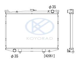 KOYO PL020616 - RADIADOR NISSAN TERRANO I 2.7D PL/AL
