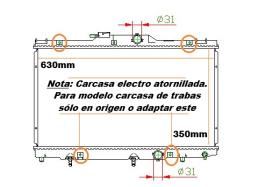 R.D. 1412097 - RADIADOR TOYOTA COROLLA AE111 A/T