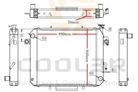 R.D. 14121528 - RADIADOR FORKLIFT TOYOTA 5FD / FG30