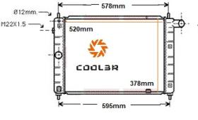 R.D. 10550508A5 - RADIADOR OPEL KADETT 2.0 16V