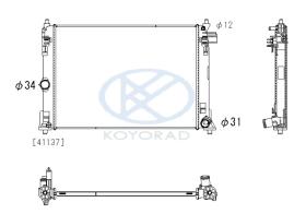 KOYO PL013840R - RADIADOR TOYOTA YARIS 1.5