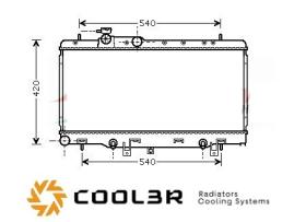 R.D. 107212081 - RADIADOR SUBARU IMPREZA 2.0 A/T