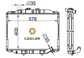 R.D. 17051550 - RADIADOR MITSUBISHI L300 TURBO METALICO