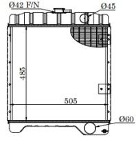 R.D. 17162724 - RADIADOR CASE - 490X500X59  ( COBRE COMPLETO ).