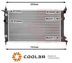 R.D. 105507087 - RADIADOR OPEL ASTRA F A/T