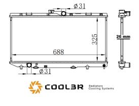 R.D. 1875367 - RADIADOR TOYOTA CELICA 1.6 (AT180) M/T