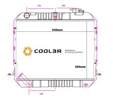 R.D. 18TOR0166 - RADIADOR TOYOTA DYNA 100 85-95 METALICO