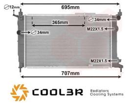 R.D. 105507086 - RADIADOR OPEL ASTRA F 1.7D-1.8